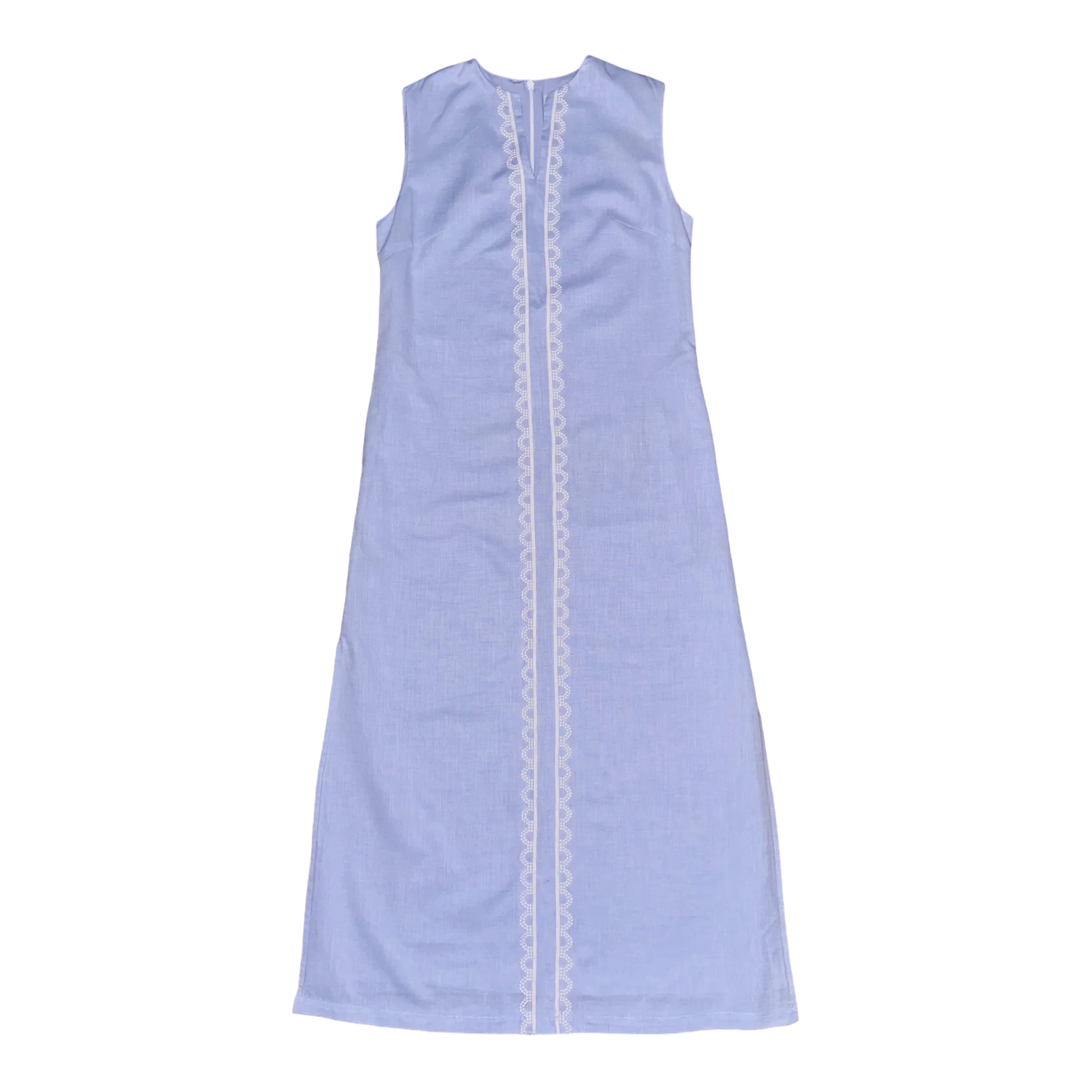 Boys Kate Caftan Dress Bluffton Blue Linen Bluffton Blue Linen / L by Brown Bowen and Company Boys Kate Caftan Dress Bluffton Blue Linen Bluffton Blue Linen / L by Brown Bowen and Company