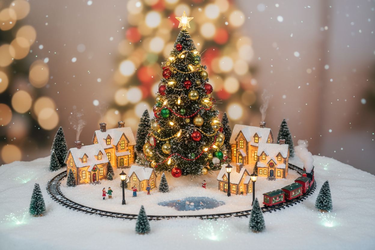 christmas village tree